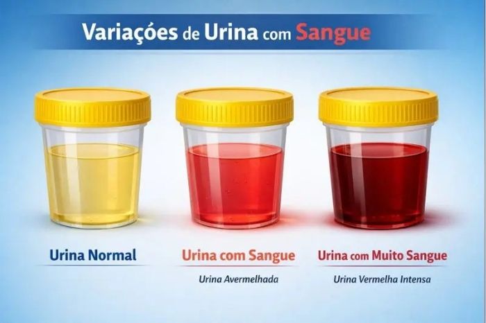 tipos de sangue na urina