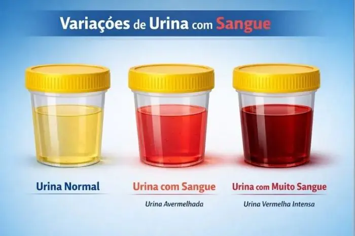 tipos de sangue na urina