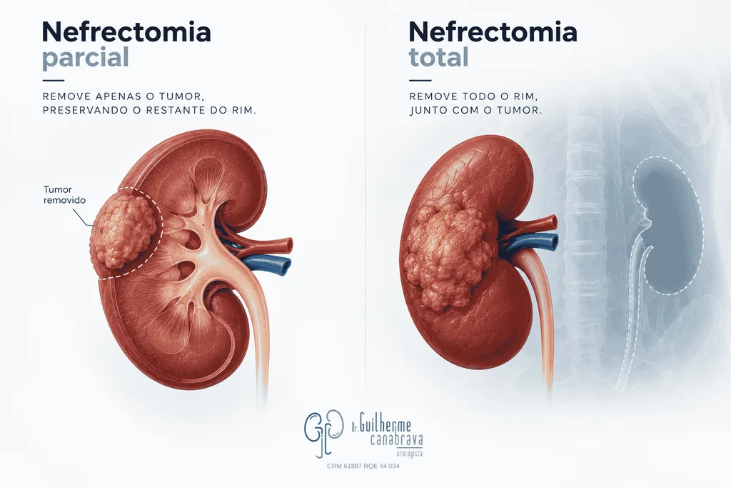 Diferença entre nefrectomia parcial e nefrectomia total dr guilherme canabrava