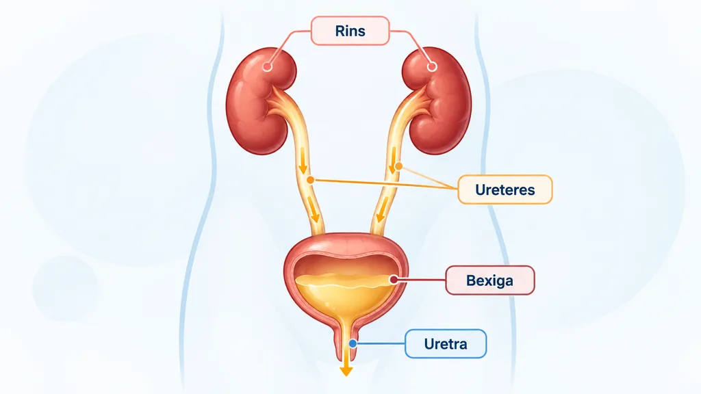 lustração esquemática do trato urinário